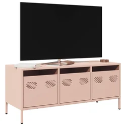 TV ormarić ružičasti 101,5 x 39 x 43,5 cm hladno valjani čelik