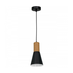 Luster na sajli EDMON 1xE27/60W/230V crna