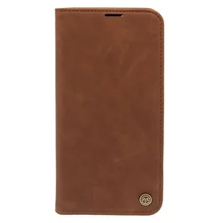 LEATHER RETRO FLIP Maska za telefon za Iphone 14 Plus tamno, Braon