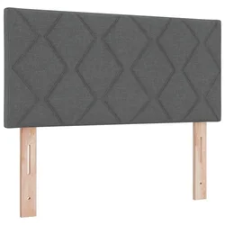 Vidaxl Vzglavje Temno siva 90 cm blago
