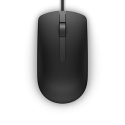 DELL MS116 žični optički miš Optički, 1000dpi, Simetričan (pogodan za obe ruke), Crna