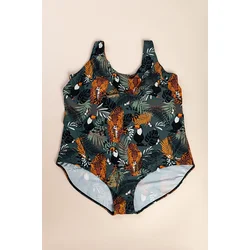 Plus size kopalke s potiskom, zelene