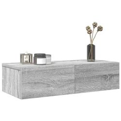 Zidna polica s ladicama siva sonoma 60x26,5x15 cm