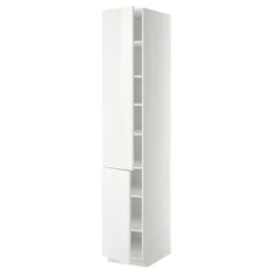 METOD Visoki element s policama/2 vrata, bela/Ringhult bela, 40x60x220 cm