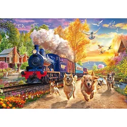 Schmidt - Puzzle Pasja dirka s parno lokomotivo - 1 000 kosov