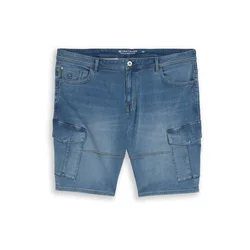 TOM TAILOR Men + Kargo kavbojke moder denim