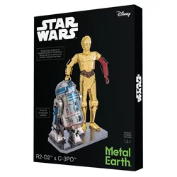 Metal Earth 3D metalna maketa STAR WARS Set robot C-3PO + R2D2, Zlatna boja