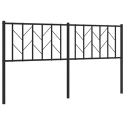 Vidaxl Kovinsko nadomestno vzglavje črno 160 cm