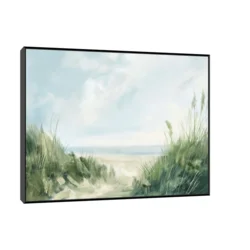 Canvas Slika na platnu Plaža, Sa ramom, 120 x 90 cm, Crni