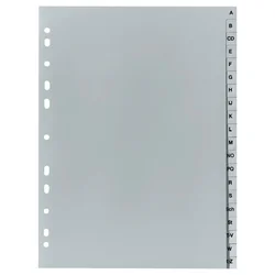 PREGRADA PLASTIČNA A4 A-Z 20L HERLITZ 10843522 SIVA