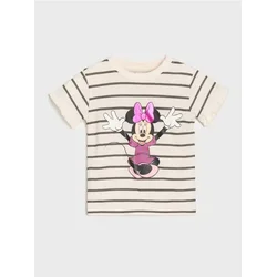 Sinsay - Prugasta majica kratkih rukava Minnie Mouse - krem