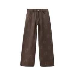 MANGO KIDS Hlače BROTE rjava/čokolada
