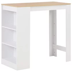 Den Barska miza s polico 110x50x103 cm bela