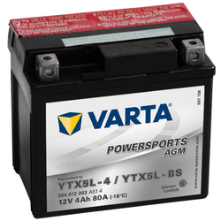 Akumulator za skuter Varta 04Ah 80A, YTX5L-BS