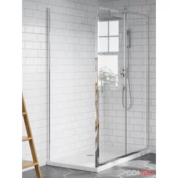 QUARTZ Tuš kabina Atlantis Ker, Providno staklo 6mm, Srebrni ram, 100x80x200cm