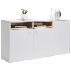 KOMODA 180,4/92,8/43 cm bela, boja hrasta