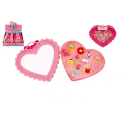 Teddies Obročki/Set obročkov 12 kosov velikosti 2 tipa v plastični škatli