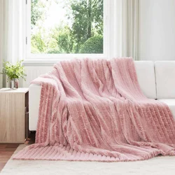 Pokrivači za bacanje 6 pcs Ružičasta 270 x 240 cm Runo