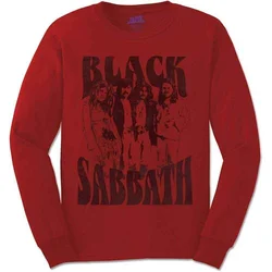 Black Sabbath Band and Logo Red XL Majica
