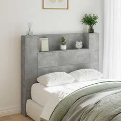 Uzglavlje Betonski sivi 120 x 16,5 x 103,5 cm Konstruirano drvo