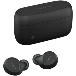 JABRA EVOLVE2 Buds UC, Cradle USB-C UC, Link 380 BT adapter USB-C UC, 30 cm USB-C to USB-A cable, Ear gels, USB-A to USB-C adapter, warranty