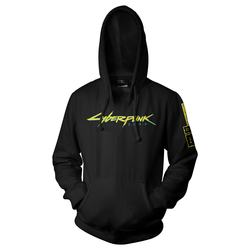 Cyberpunk 2077 Logo Pullover Hoodie Black - Velicina S