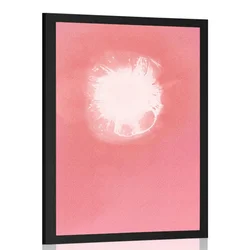 Plakat rožnato-bela abstrakcija - 40x60 black