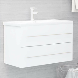 Ormarić za umivaonik bijeli 80 x 38,5 x 48 cm konstruirano drvo