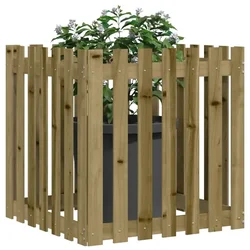 Vrtna sadilica s izgledom ograde 70 x 70 x 70 cm od borovine