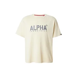 ALPHA INDUSTRIES Majica temno siva/off-bela