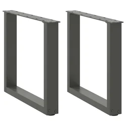 Noge za klub stolić U-oblik 2 kom antracit 50 x (42-43) cm čelik