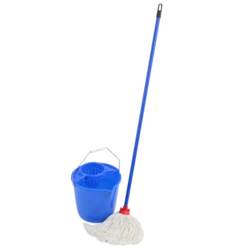 BRISAČ ZA POD (okruglo vedro) – komplet:vedro+cediljka+pamuČni brisaČ+drška