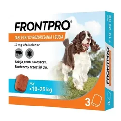 Tablete za pse proti bolham in klopom >10-25 kg 3x68mg