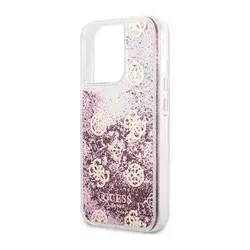 TELEMPIRE Maska za telefon Guess Hc Liquid Glitter Peony za iPhone 13 Pro 6.1 roze