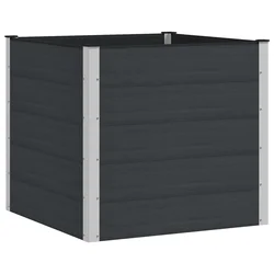 Povišena vrtna gredica Crna 100 x 100 x 91 cm