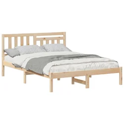 Vidaxl Konstrukcija postelje Rjava 120 x 190 cm Masivno borovo les