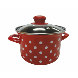 KOZICA EMO 24 CM 6 L VISOKA BELE PIKE