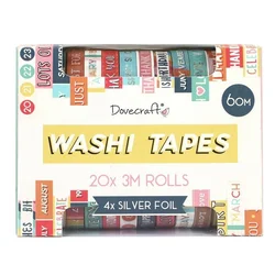 Rayher. Washi Tape Box, set 20, Sentiments
