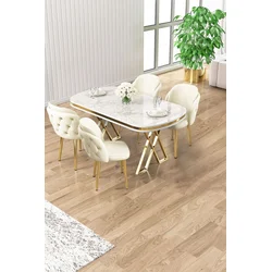 Hanah Home Trpezarijski set, 5 komada, Svetlozeleni