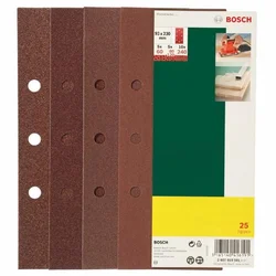 BOSCH 25-delni set brusnih listova za vibracionu brusilicu, granulacija 60, 80, 120, 240 2607019501