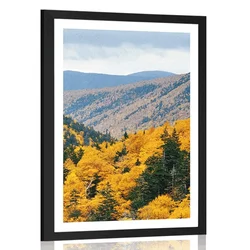 Plakat s paspartujem razgled na veličastne gore - 30x45 no frame