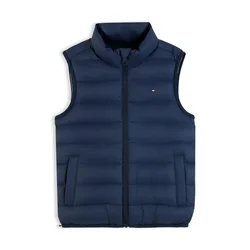 TOMMY HILFIGER Brezrokavnik temno modra