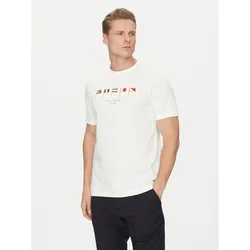 Tommy Hilfiger Majica Multi Flags MW0MW38616 Bela Regular Fit