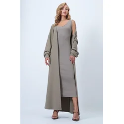 Trend Alacati Stili Ženska haljina Alc-X14551, Bež