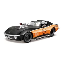 Maisto - Harley-Davidson Custom, 1970 Chevrolet Corvette, 1:24