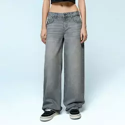 Farmerke wide leg sa niskim strukom