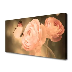 tulup.si Slika na platnu Butterfly roses narava 125x50 cm