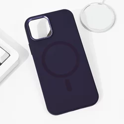 Torbica Magsafe Pure Plus za iPhone 12 6.1 tamno ljubicasta