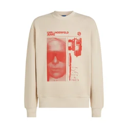 KARL LAGERFELD JEANS Majica bež/krvavo rdeča