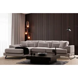 Atelier del Sofa Ugaona garnitura Frido 100x92x308cm Svetlosiva